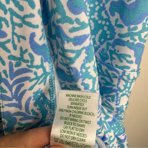 Lilly Pulitzer Sailynn Blue Whte Puff Sleeve Wrap Romper Size M NWT MSRP $168 - Picture 9 of 12